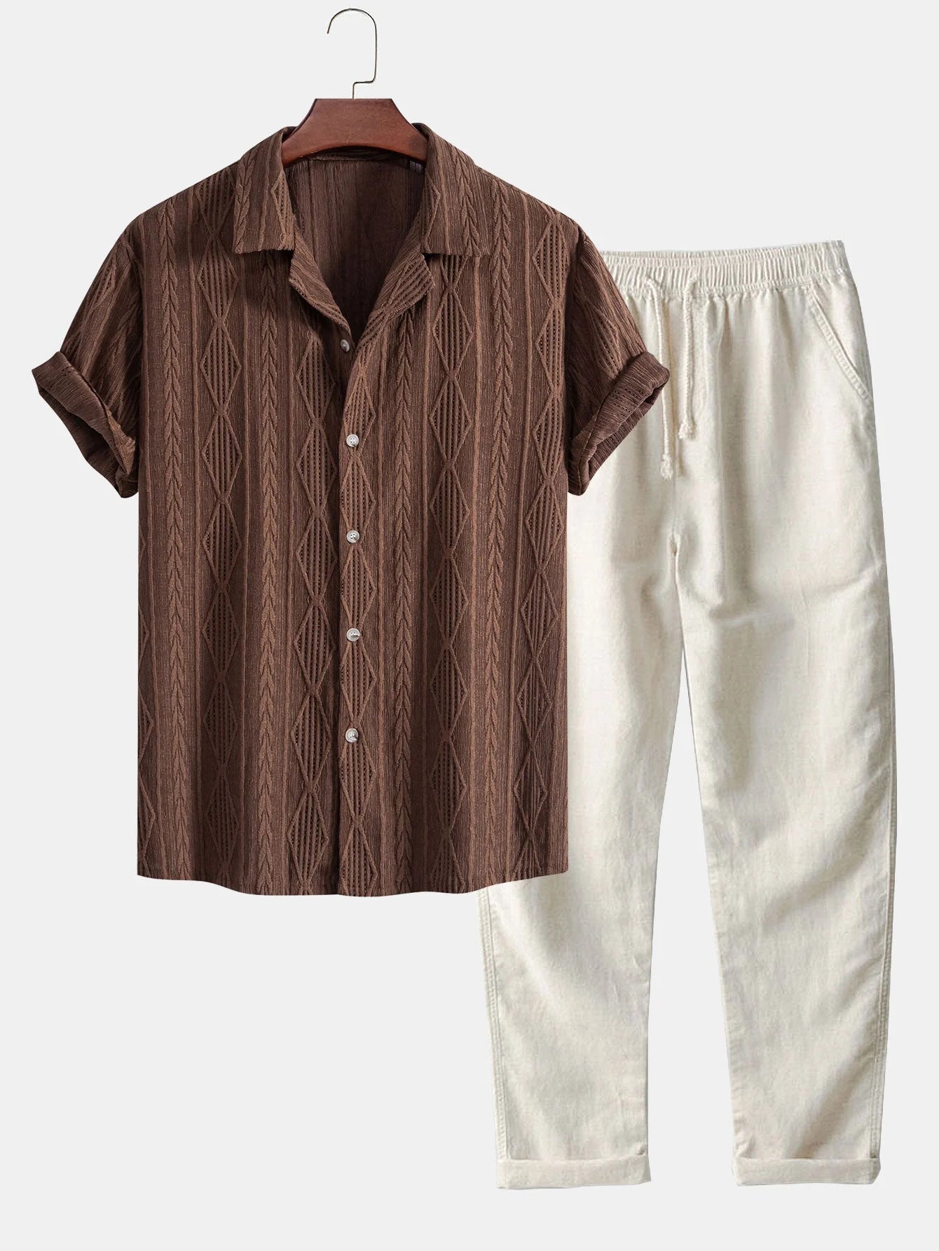Havana Shirt & Straight Leg Linen Pants