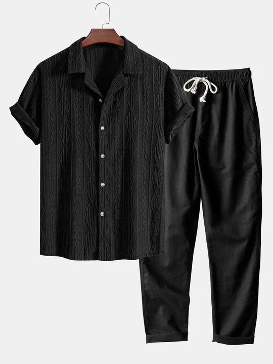 Havana Shirt & Straight Leg Linen Pants
